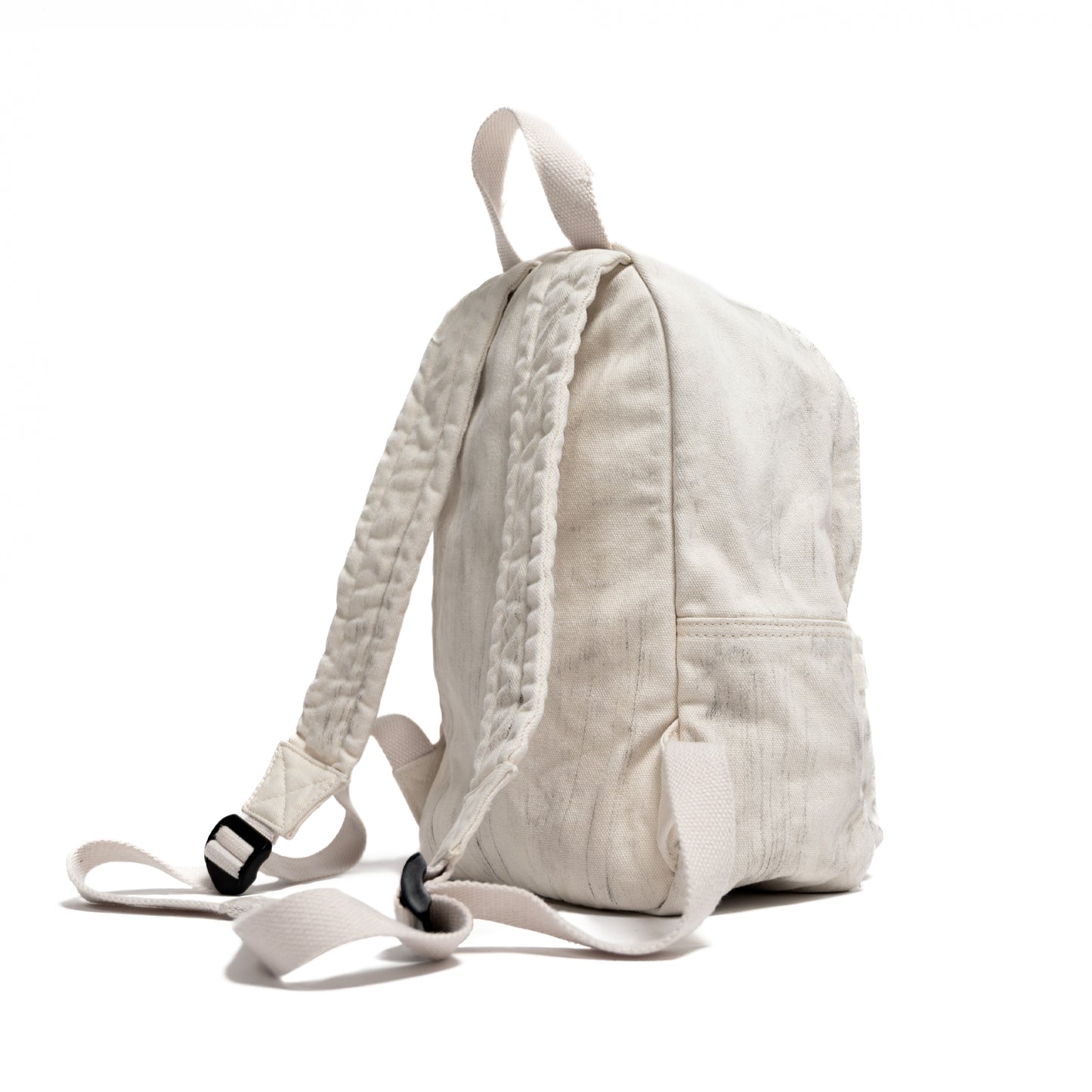 Rivets Backpack - White Hand Finished