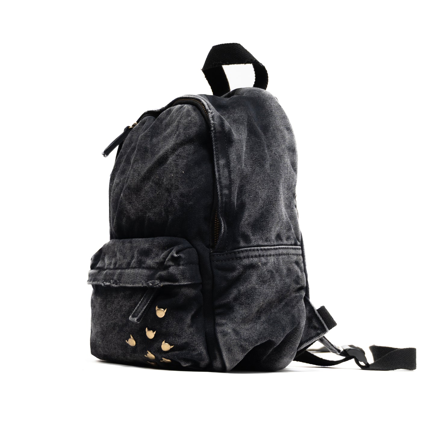 Rivets Backpack - Black Stone Washed