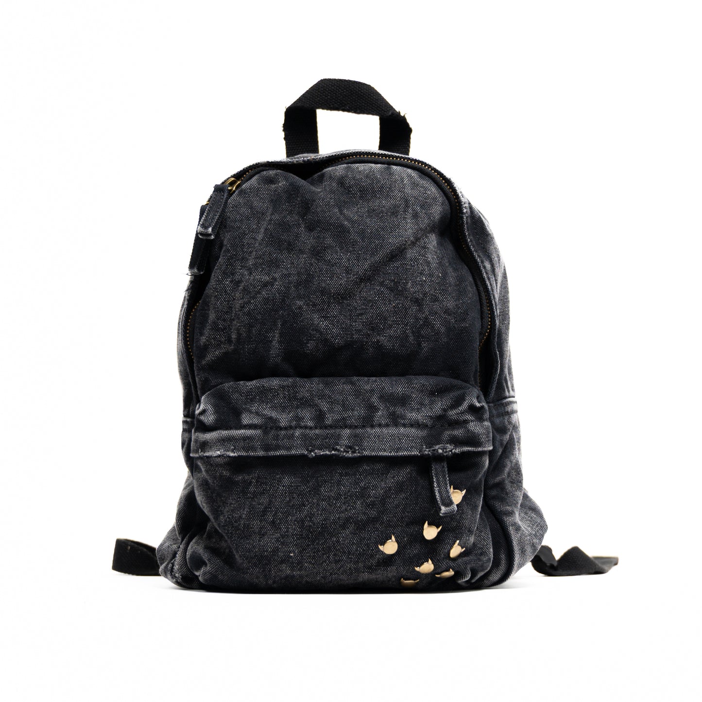 Rivets Backpack - Black Stone Washed