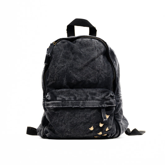 Rivets Backpack - Black Stone Washed